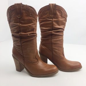 Steve Madden ‘Franticc’ Leather Heeled Cowboy Boot